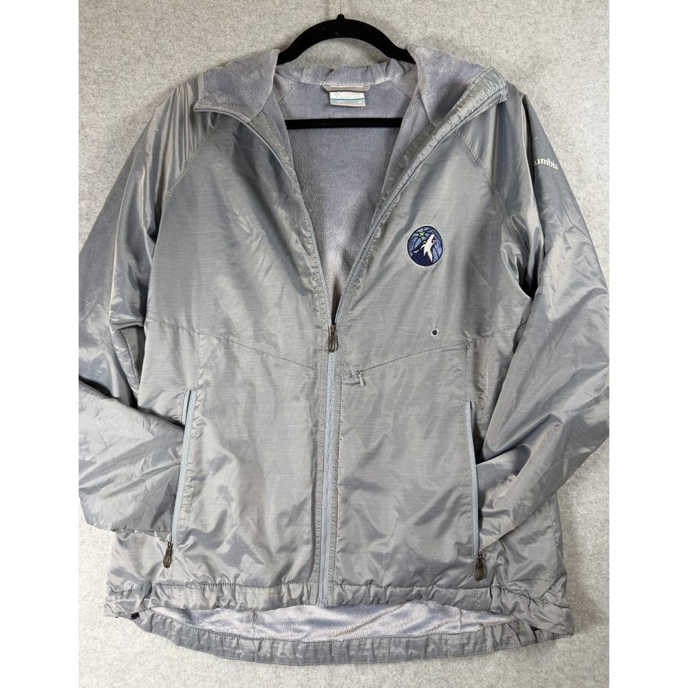 Minnesota Timberwolves Silver/Gray Fleece Lined Womens Jacket Columbia M SKU 274